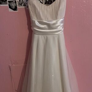 Speechless brand white and sliver sparkle party prom dress size 3